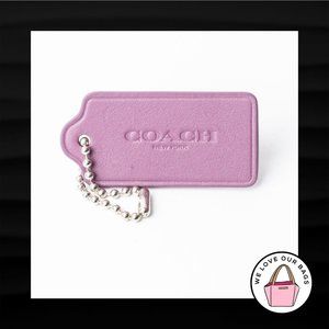 NEW 2.5" Large COACH NEW YORK PURPLE LEATHER FOB